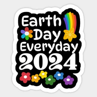 Teacher Earth day 2024 Everyday gift april 22 Rainbow Sticker